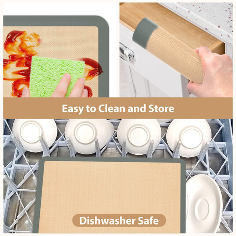 Koolstuffs mats with storage clasps keep kitchen drawers tidy.
