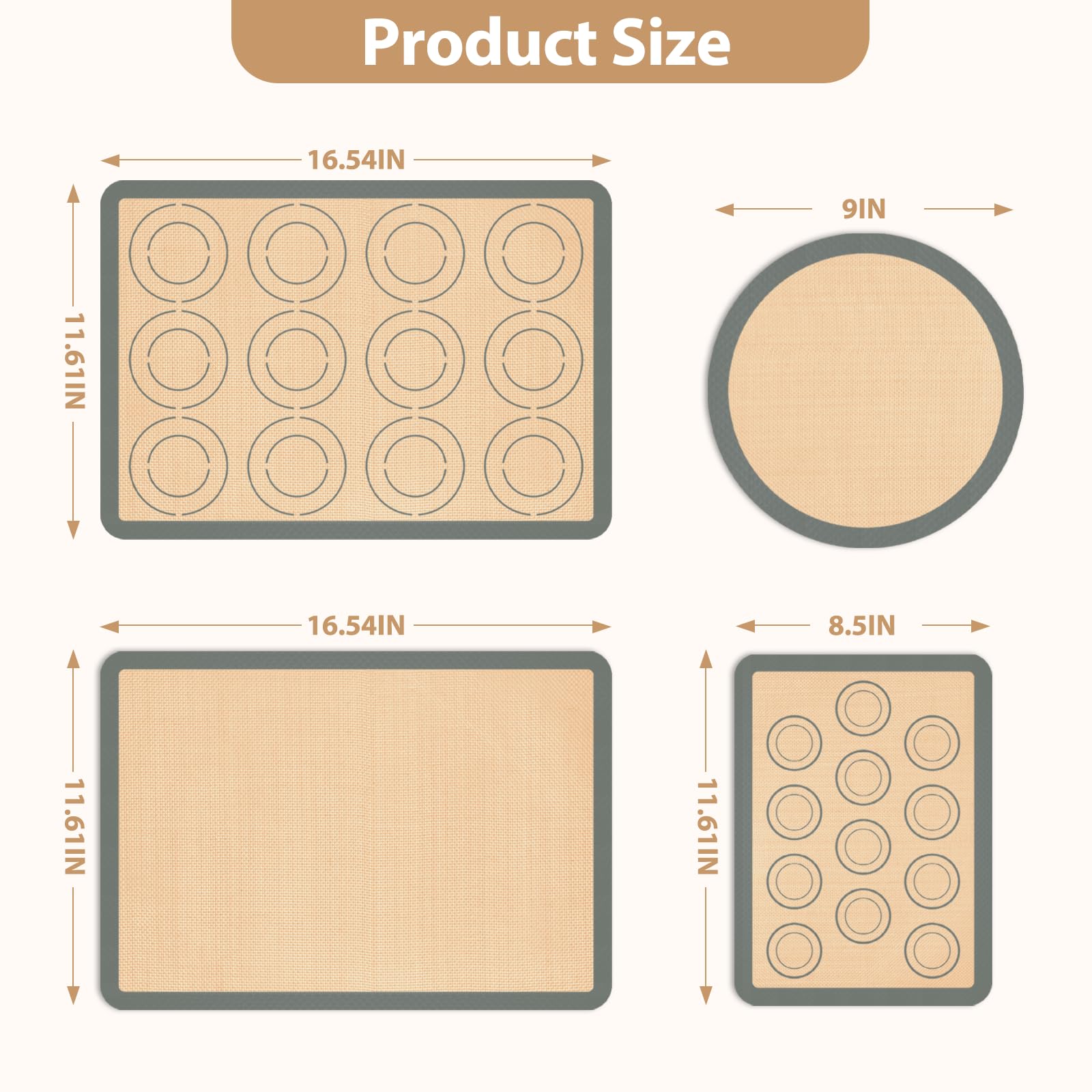Koolstuffs macaron guided mat: precise sizing for evenly shaped macarons.