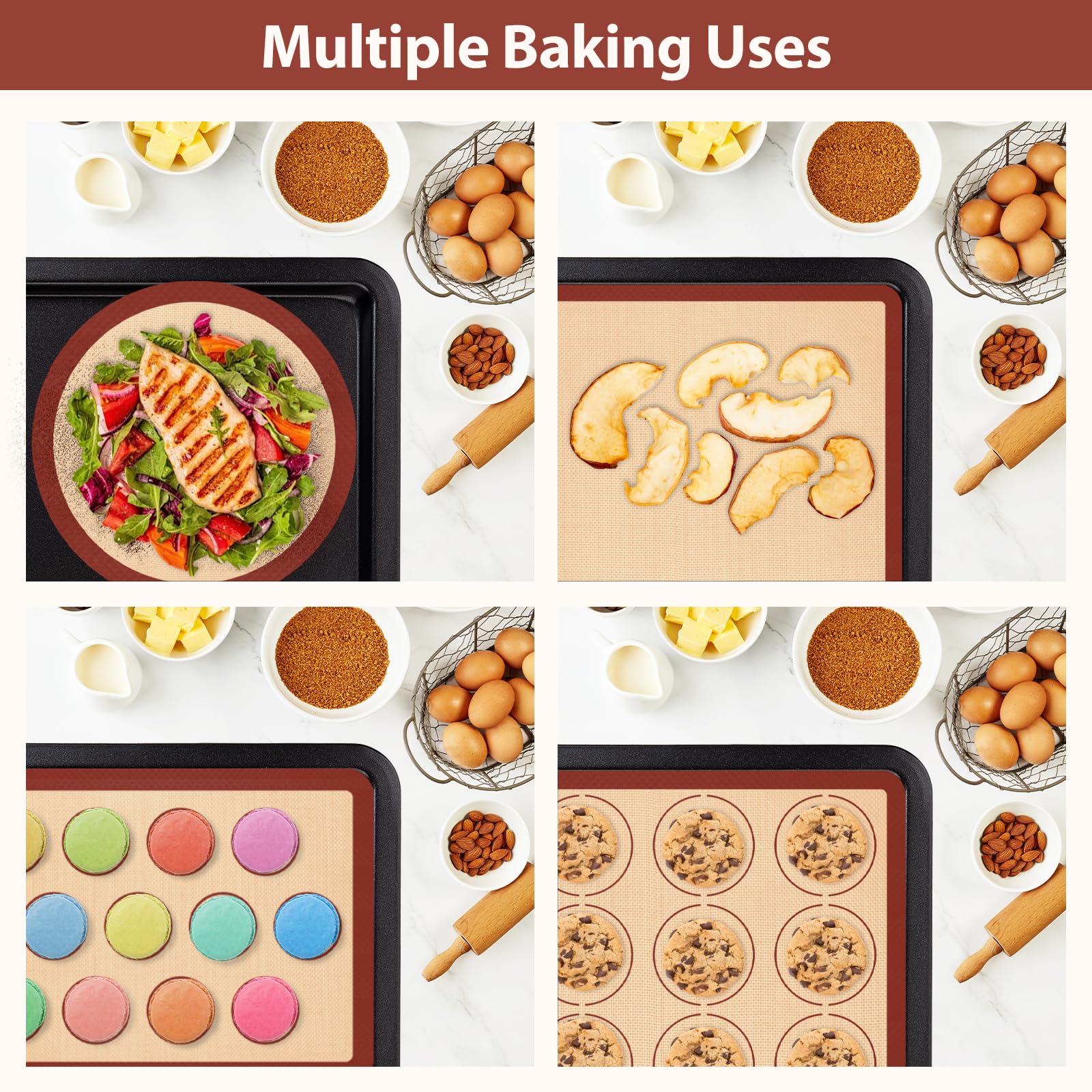 Koolstuffs macaron mat with measurement guides for consistent size
