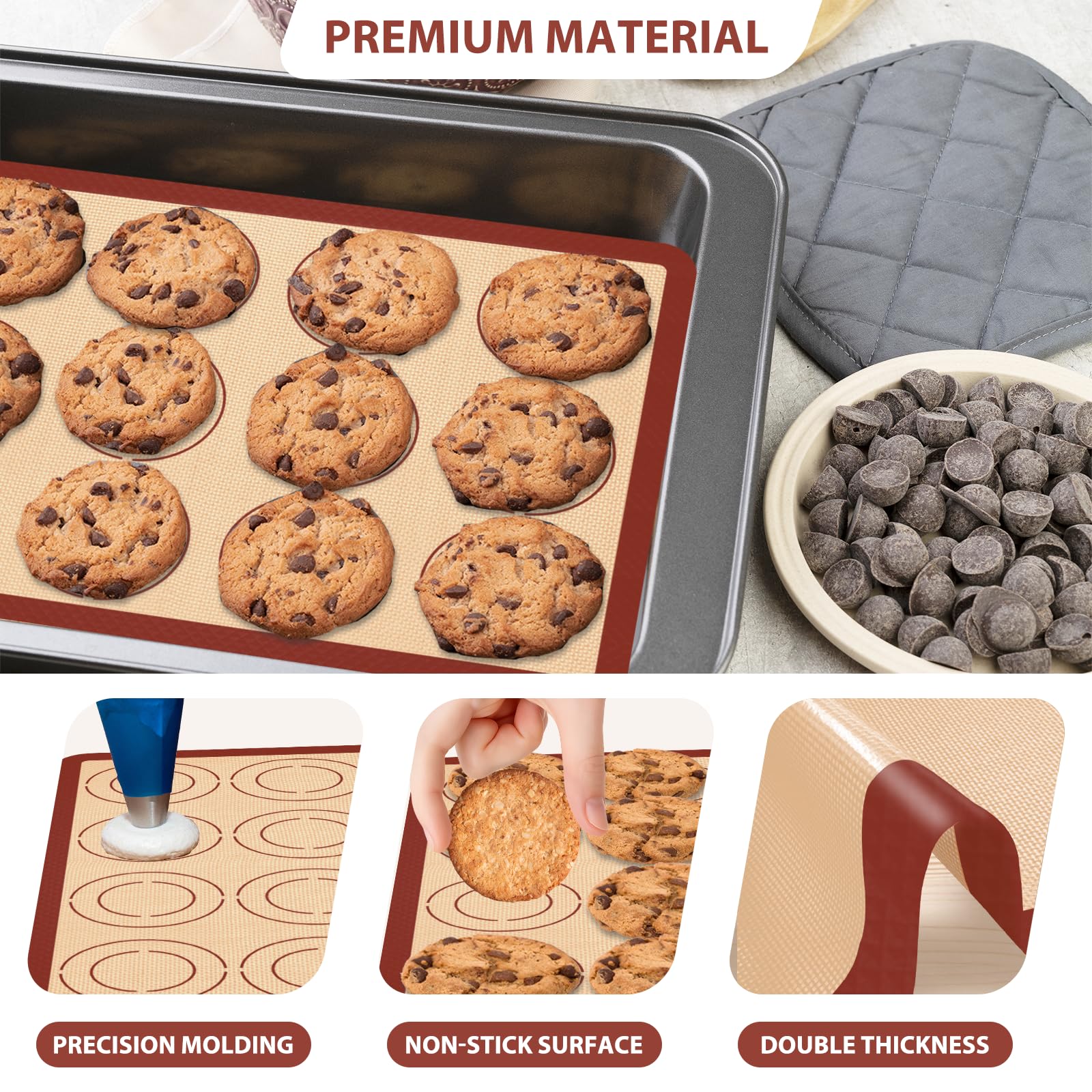 Koolstuffs round pizza mat for even crusts and easy release