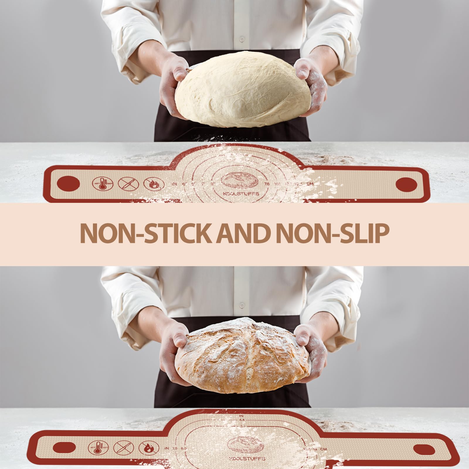 Koolstuffs silicone bread sling oval red handle for secure loading