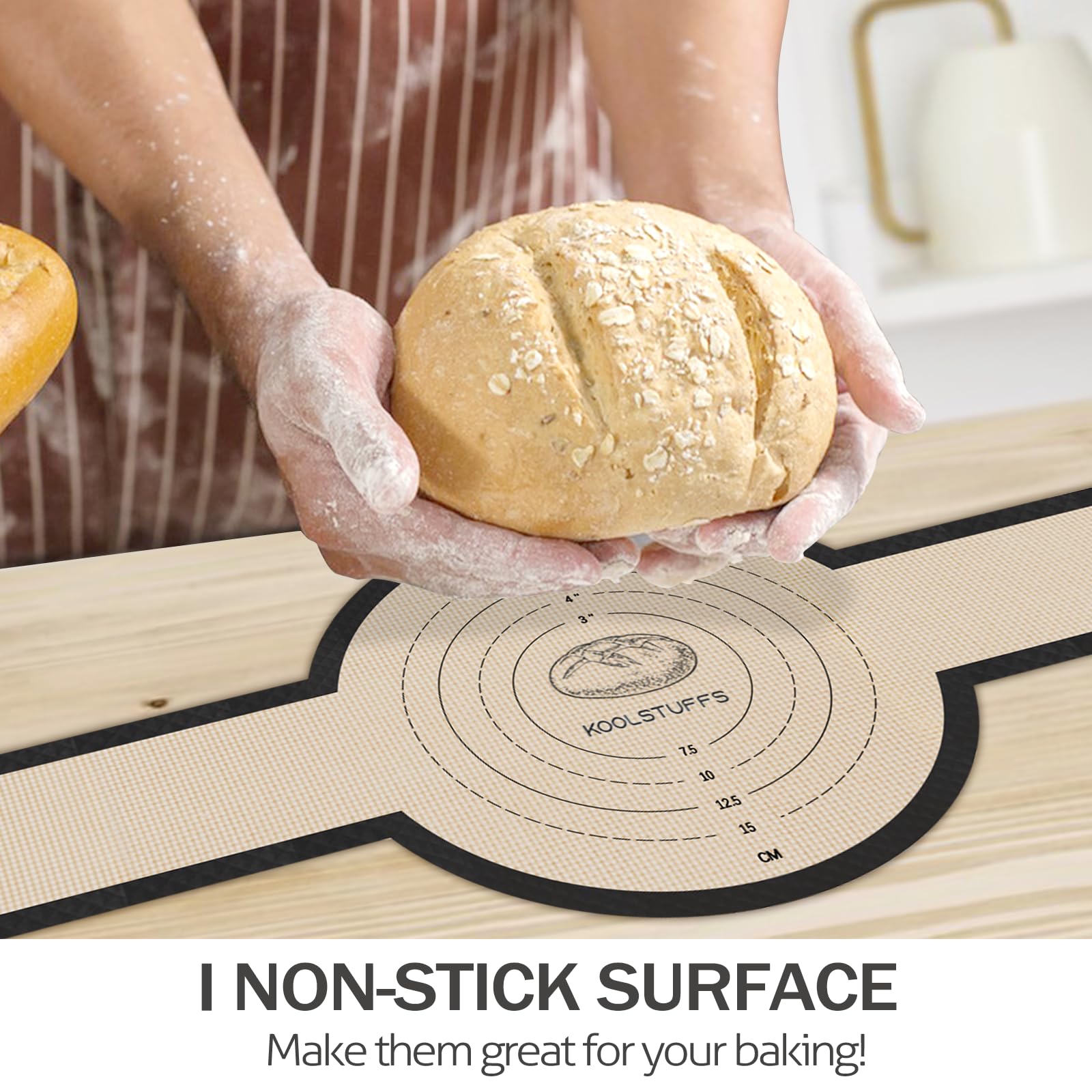 Koolstuffs silicone bread sling round with long handles for easy lifting