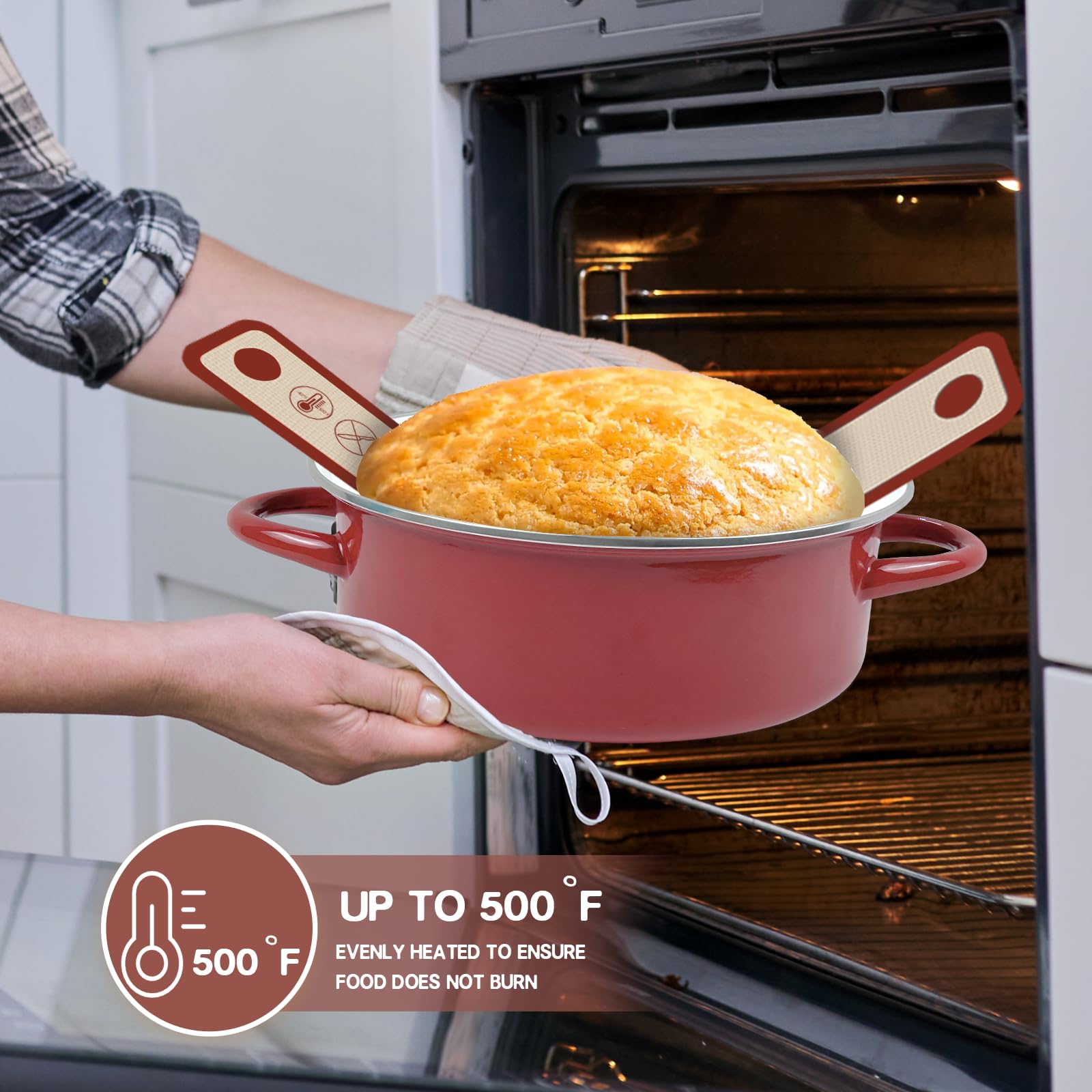 Koolstuffs silicone pastry mat red durable non-stick and easy to clean