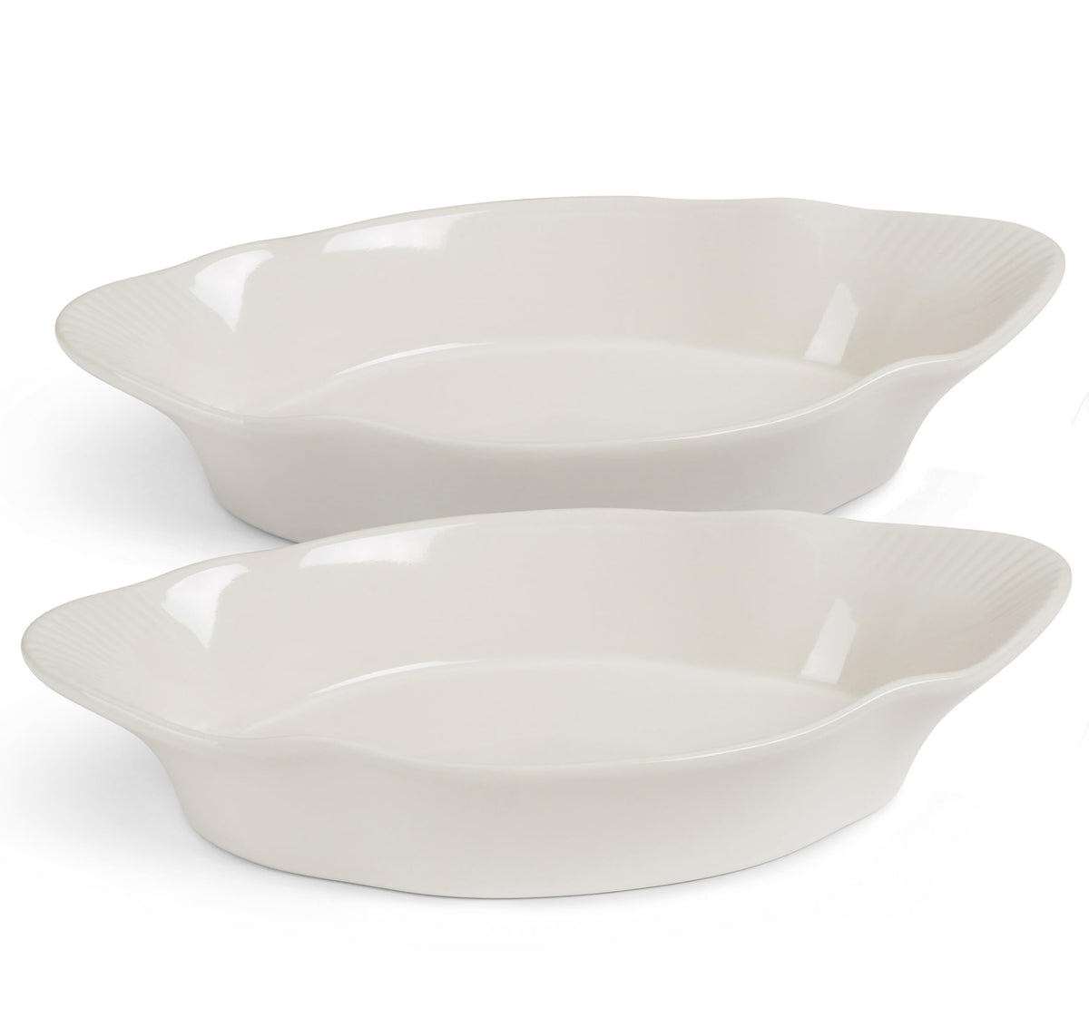 KooK Au Gratin Dishes in ivory, oven-to-table convenience.