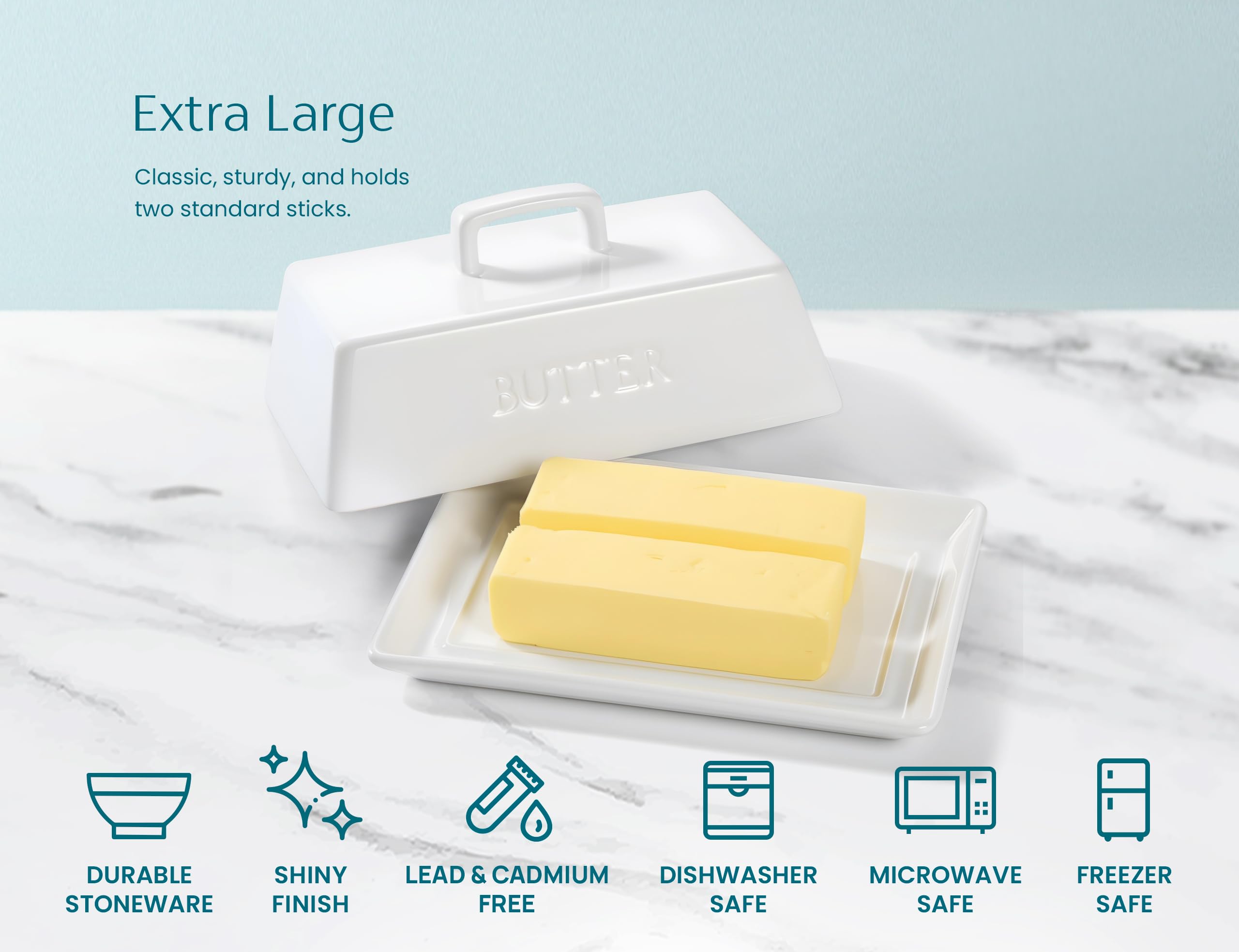 KooK butter dish on a clean countertop, stylish and practical.