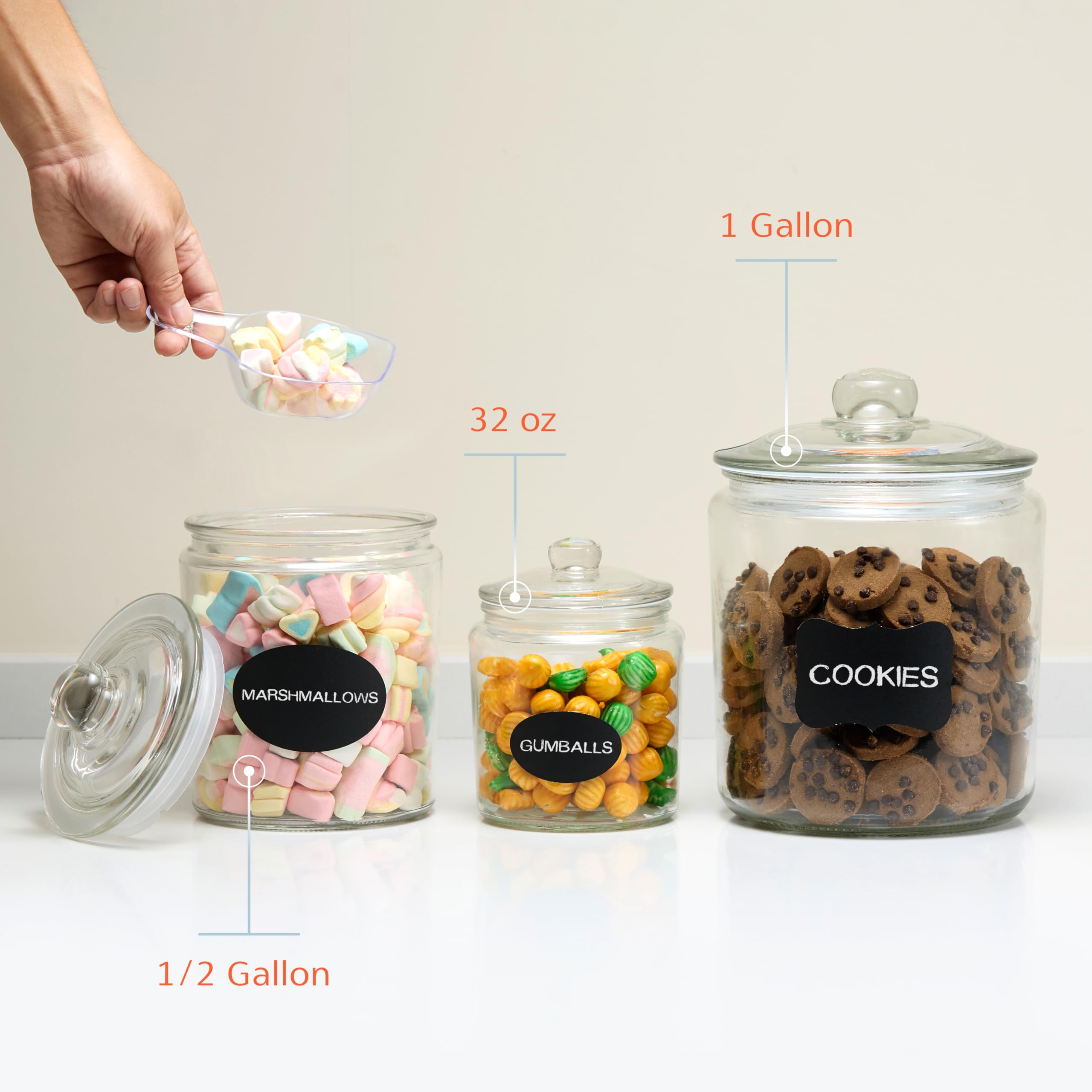 KooK chalk labels help name and decorate jars for organization