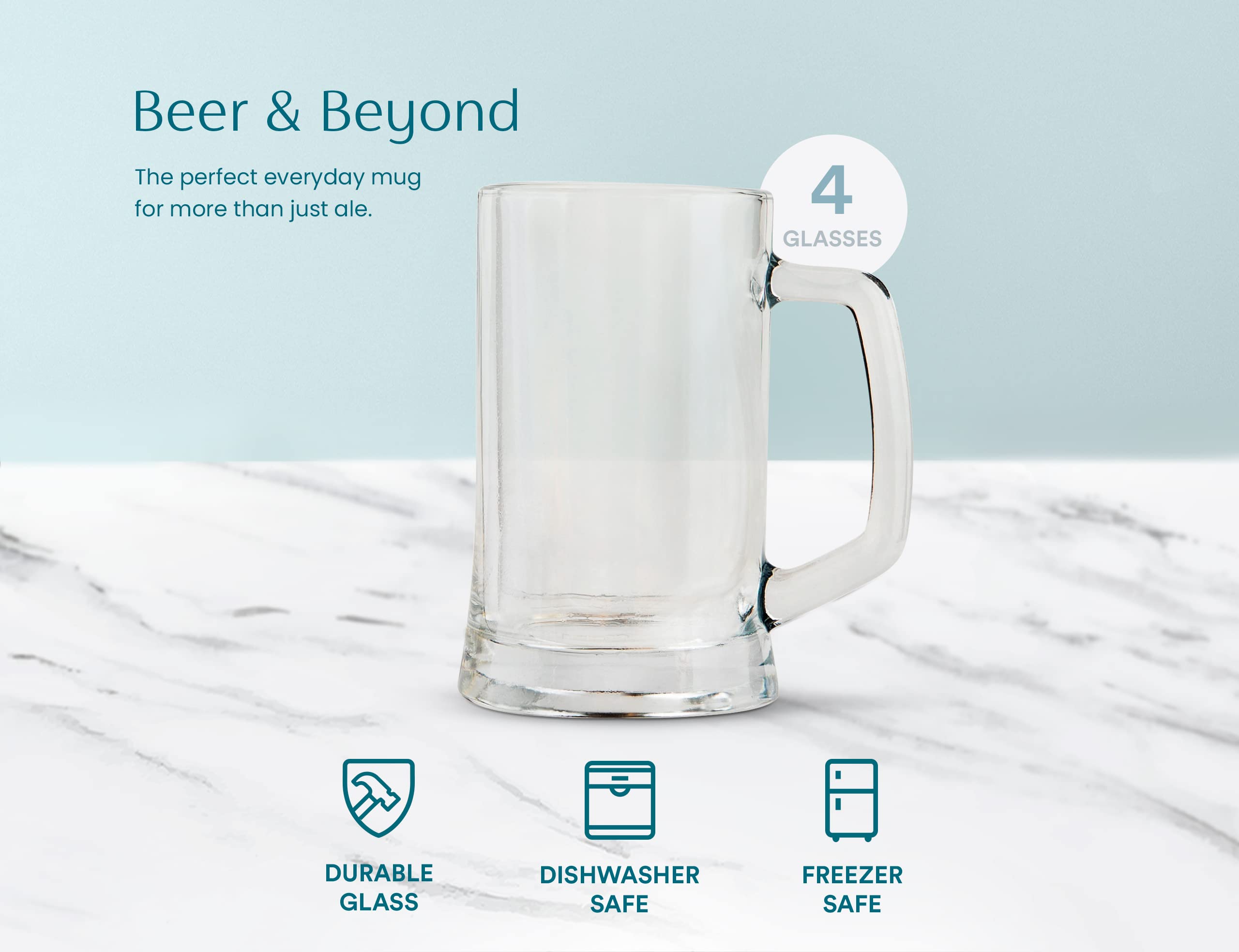 Koook freezer-friendly tip: chill mug for colder beer before serving.