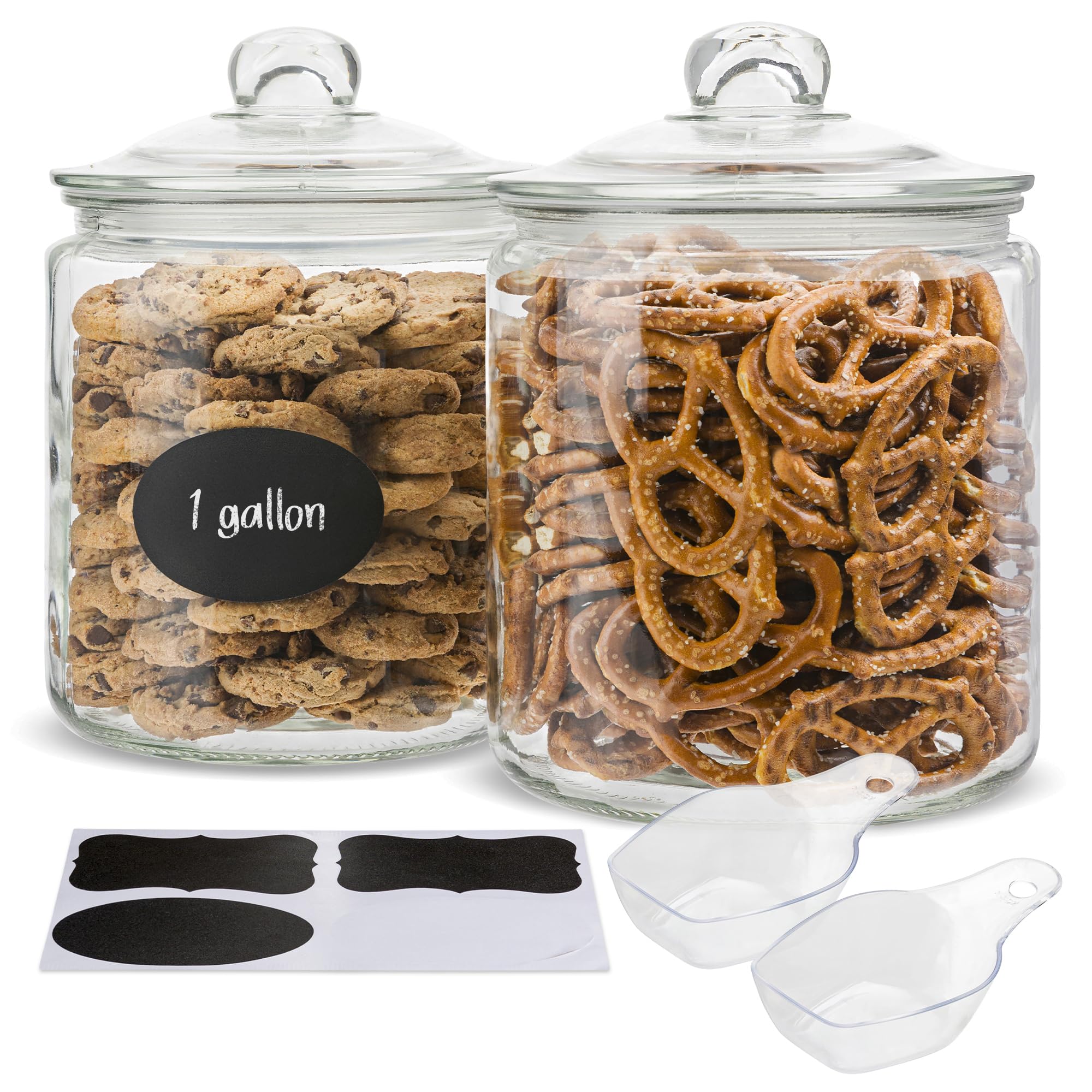 KooK glass kitchen jar with airtight lid for fresh pantry storage