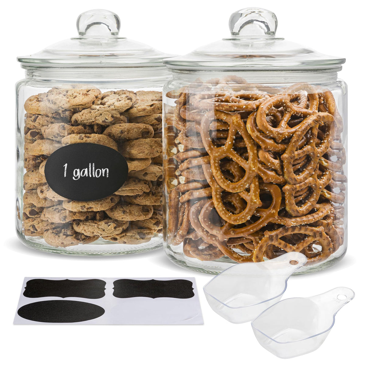 KooK glass kitchen jar with airtight lid for fresh pantry storage