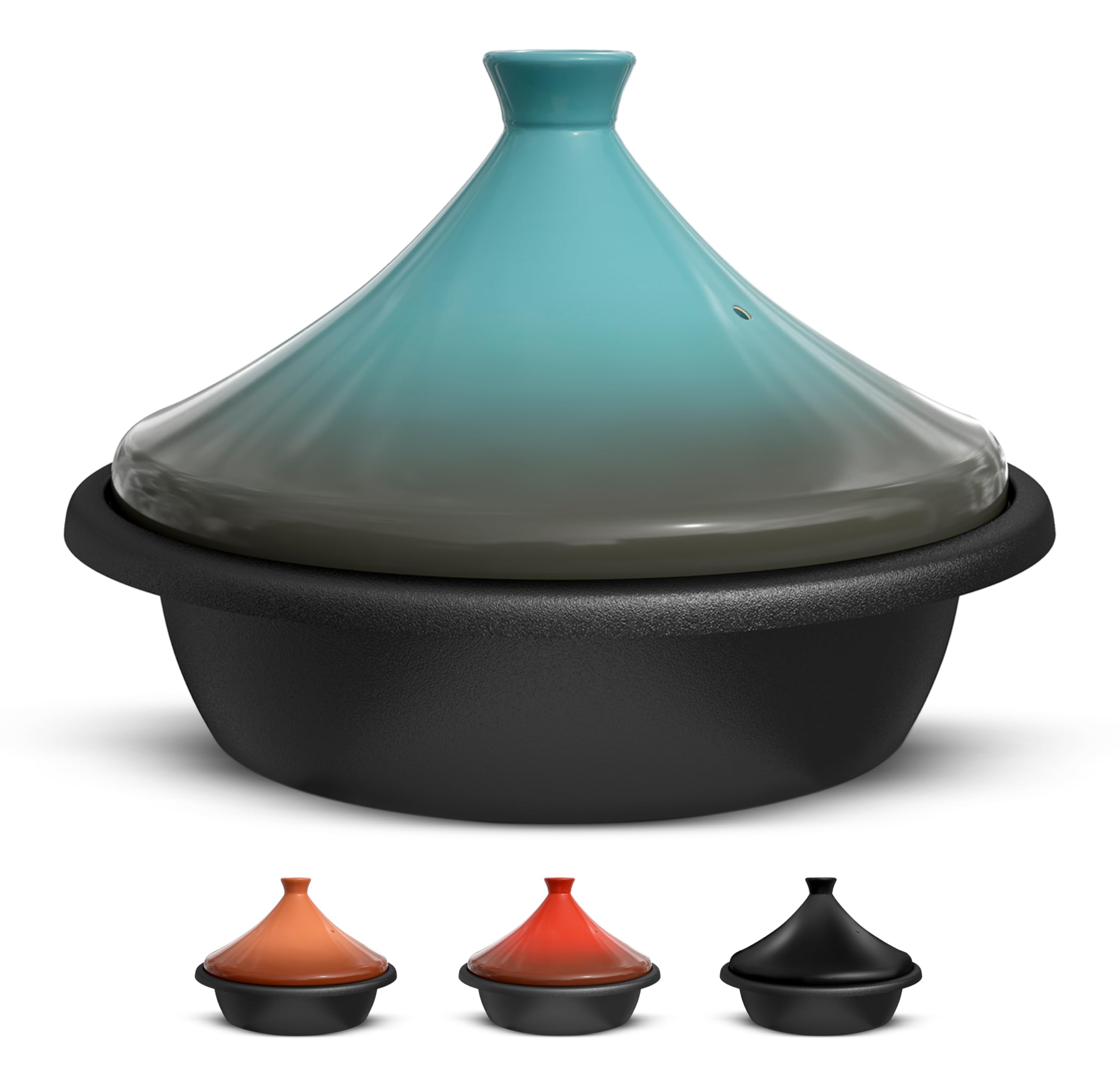 KooK Moroccan tagine with ceramic cone lid for aromatic, tender stews.