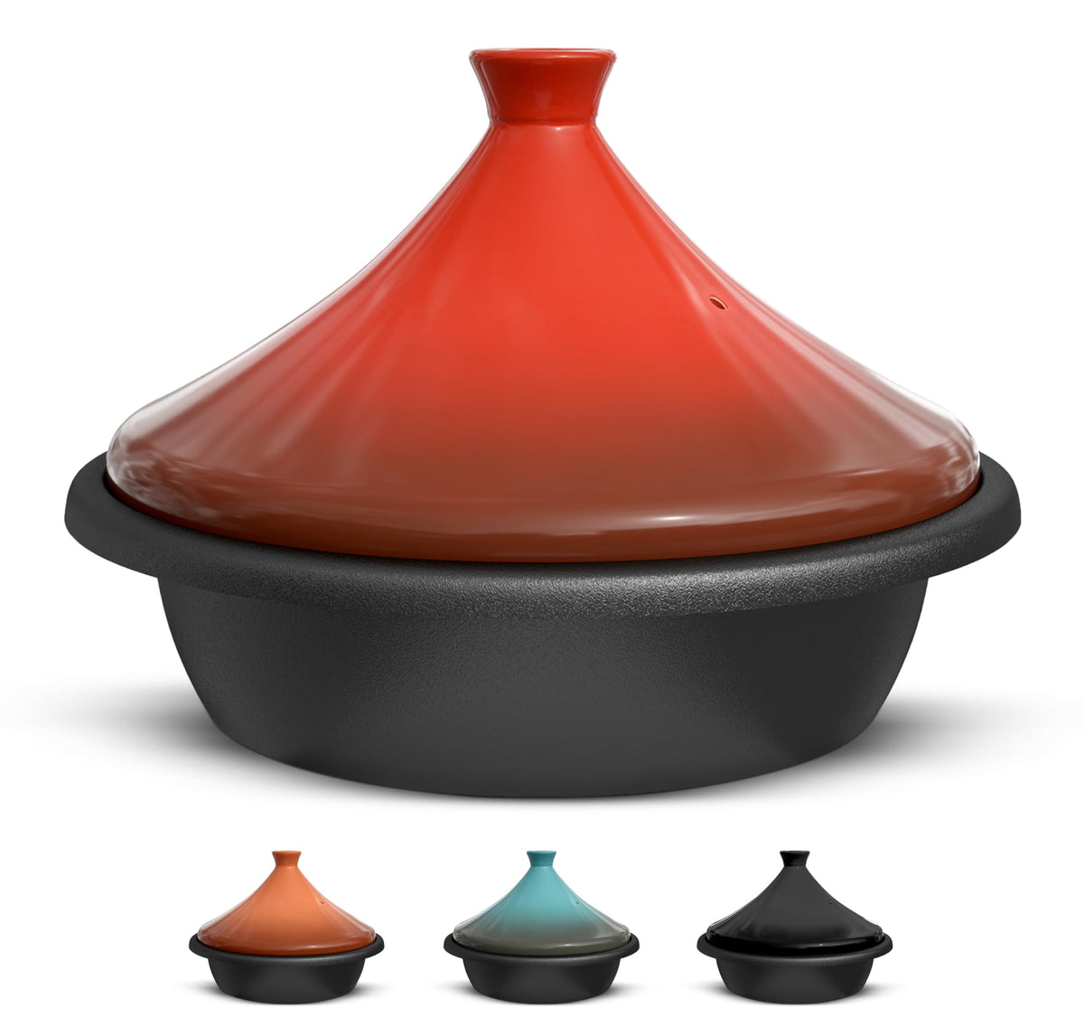 KooK Moroccan Tagine crimson cone lid for even heat and aromatic stews.