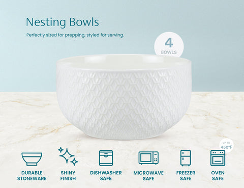 KooK Narbonne bowls ideal for salads, pastas, soups, and snacks.