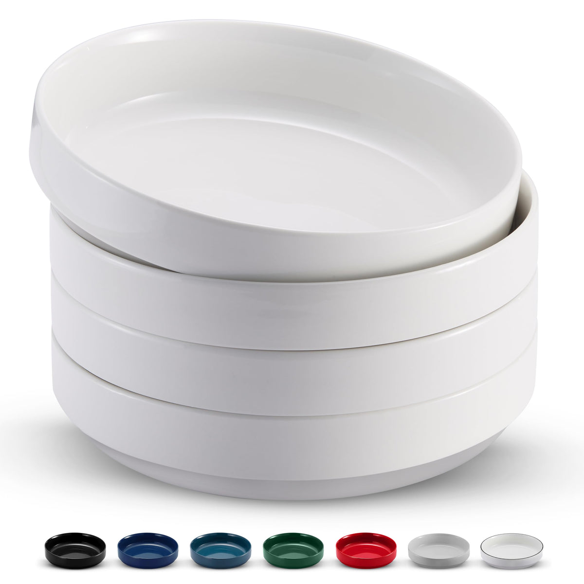 KooK pasta bowl 47oz with wide rim for saucy meals