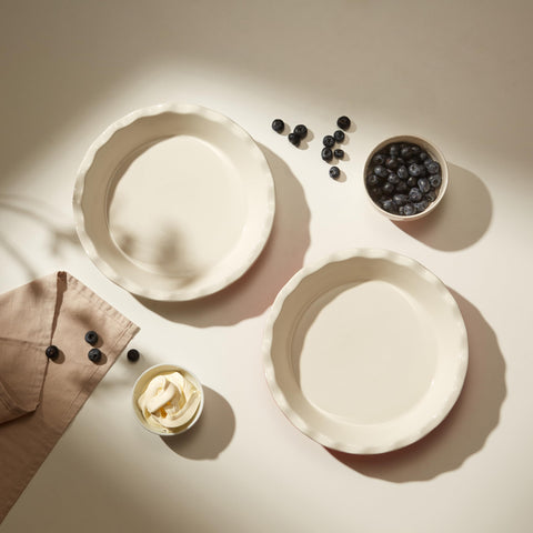 KooK pie pan durable stoneware resists stains and odors for lasting use.