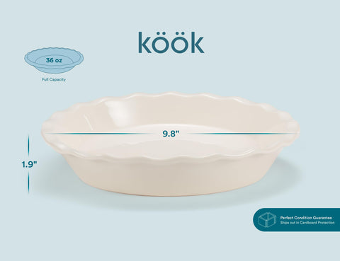 KooK pie pan serving-ready presentation for table or party.