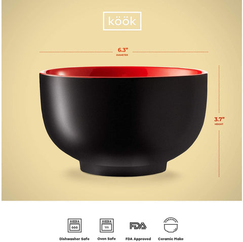 KooK ramen bowl dishwasher safe, easy cleanup after meals.