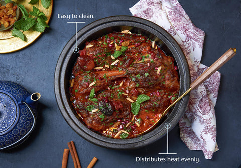 KooK tagine doubles as a warm-serving dish to keep meals cozy.