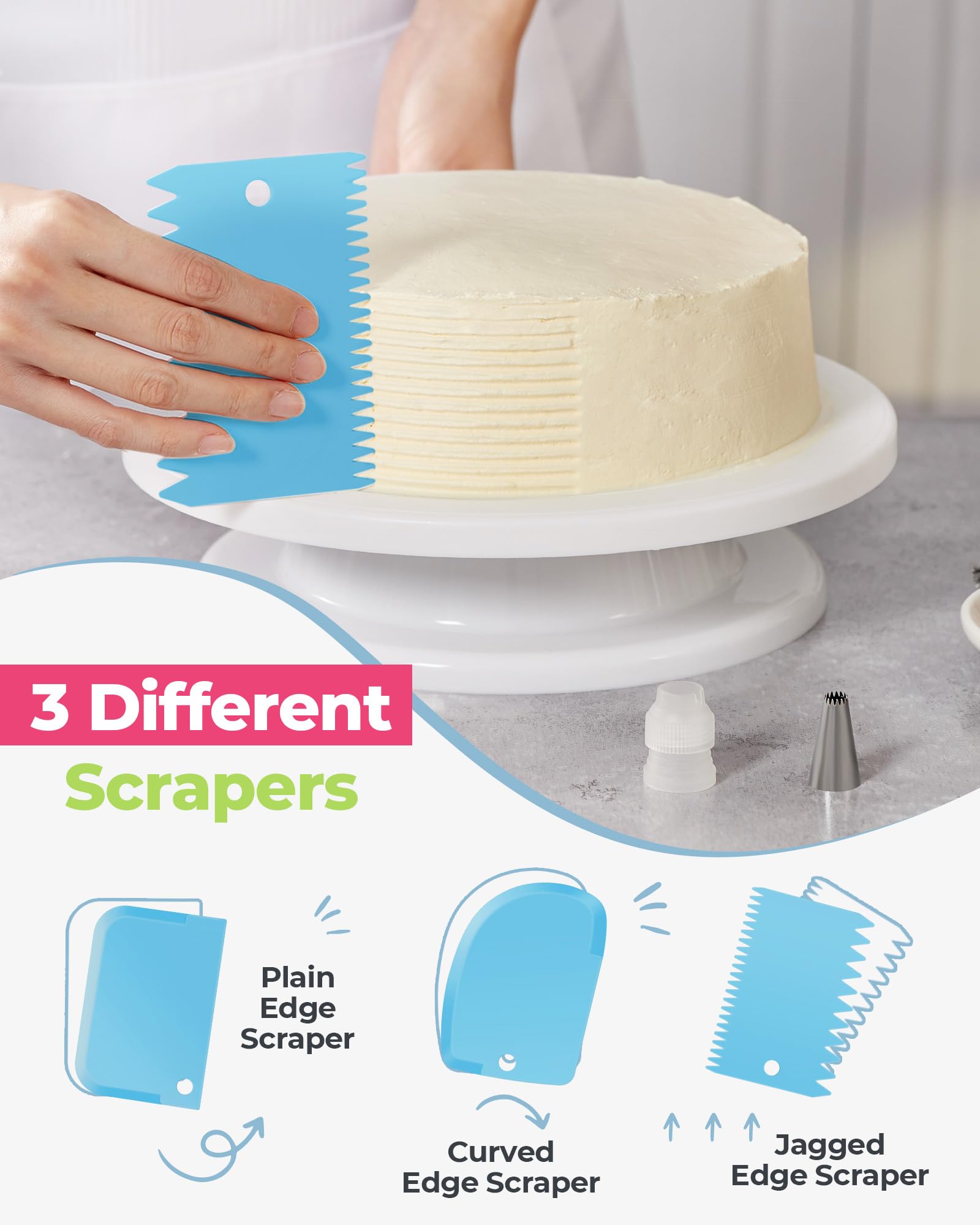 Kootek 12-inch pastry bags for smooth, clean decorating.