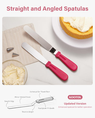 Kootek piping bags and liners for clean, mess-free decorating