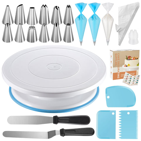 Kootek cake decorating stand turntable with non-slip base for stable icing