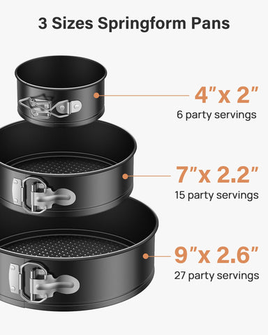 Kootek 9-inch cheesecake springform pan for smooth, easy releases.