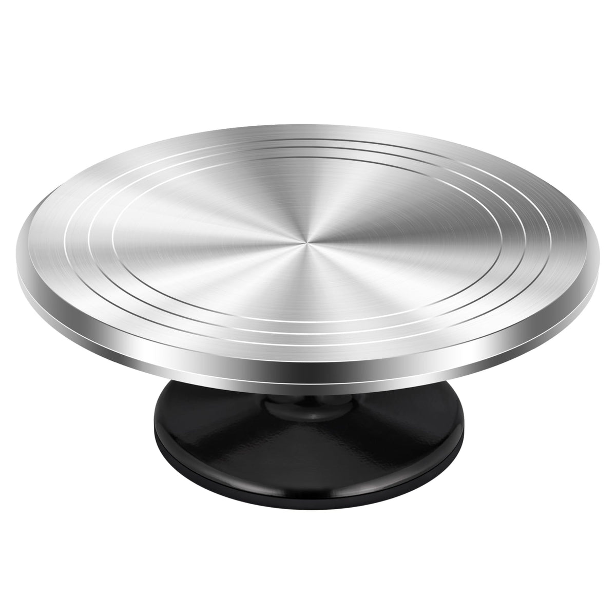 Kootek aluminium alloy revolving cake stand top view for stable decorating.