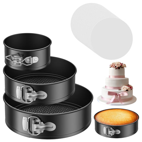 Kootek cake pan set 4-inch removable-bottom for easy cheesecake release