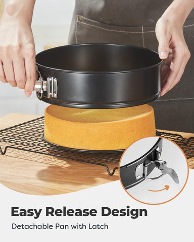 Kootek cake pan set 7-inch removable-bottom for versatile baking and clean release