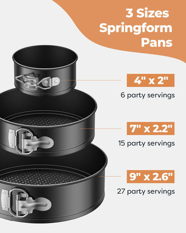 Kootek cake pan set 9-inch removable-bottom ideal for multi-tier cakes