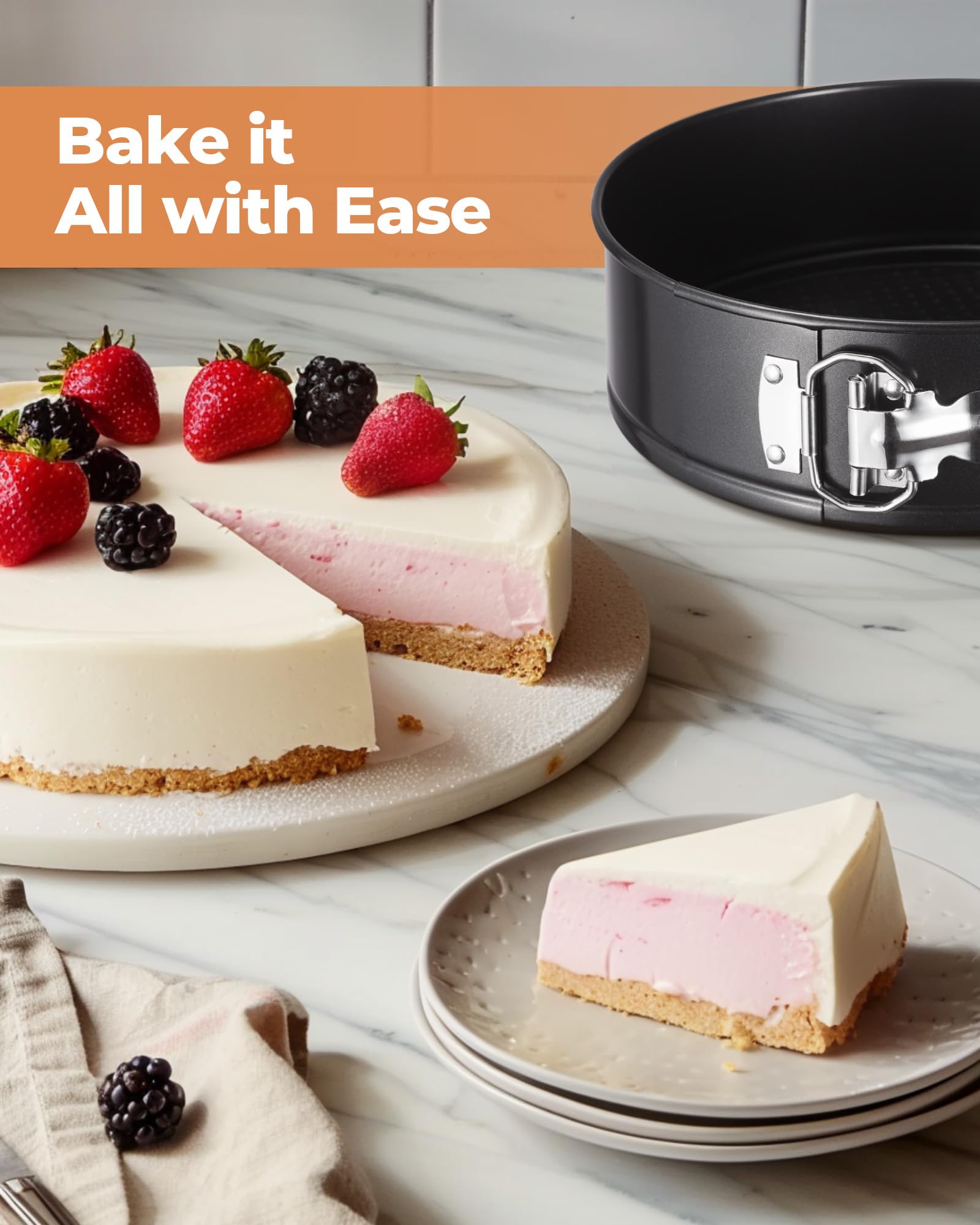 Kootek easy-release latch helps lift baked goods intact