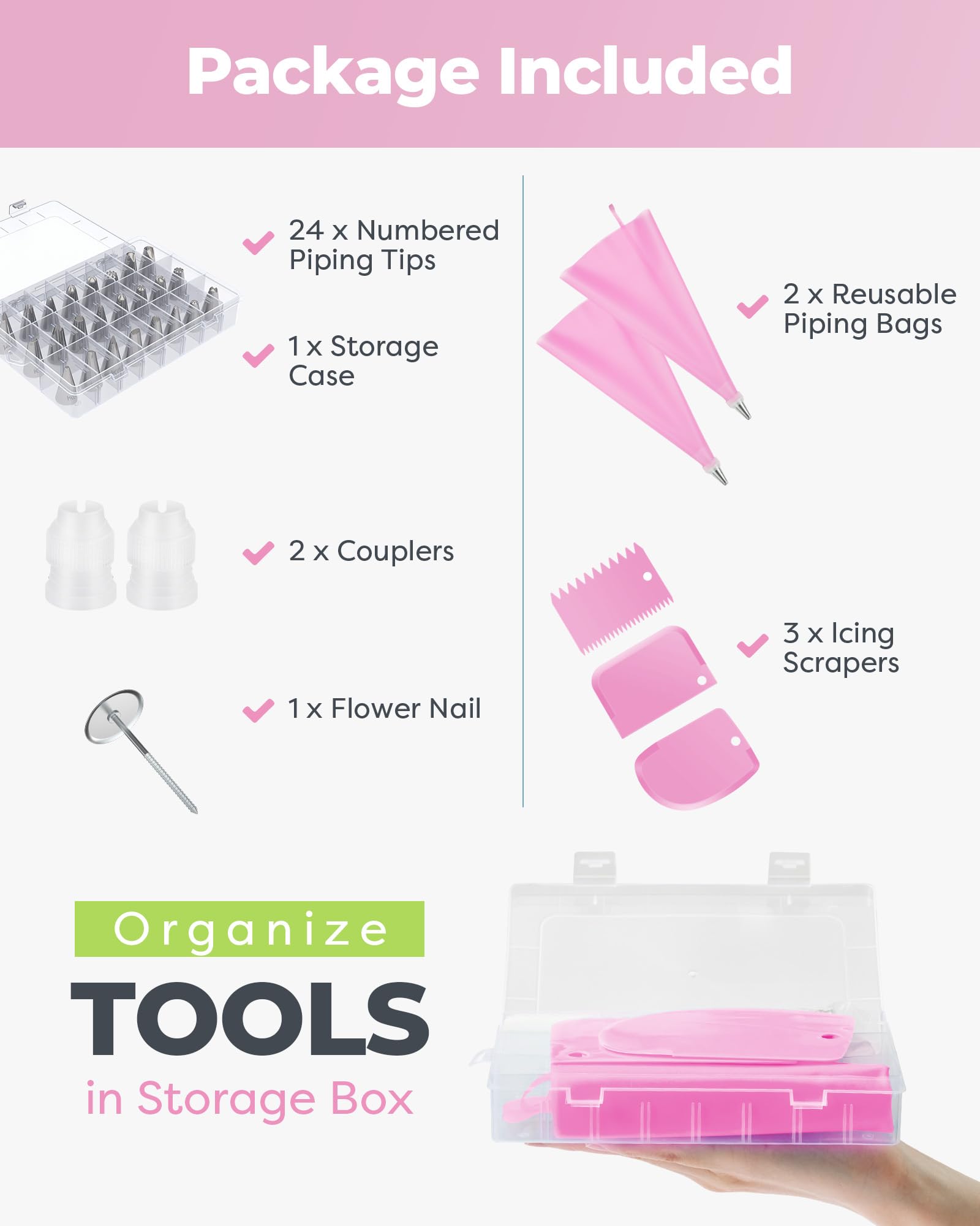 Kootek cake scrapers for smooth or textured finishes on layers