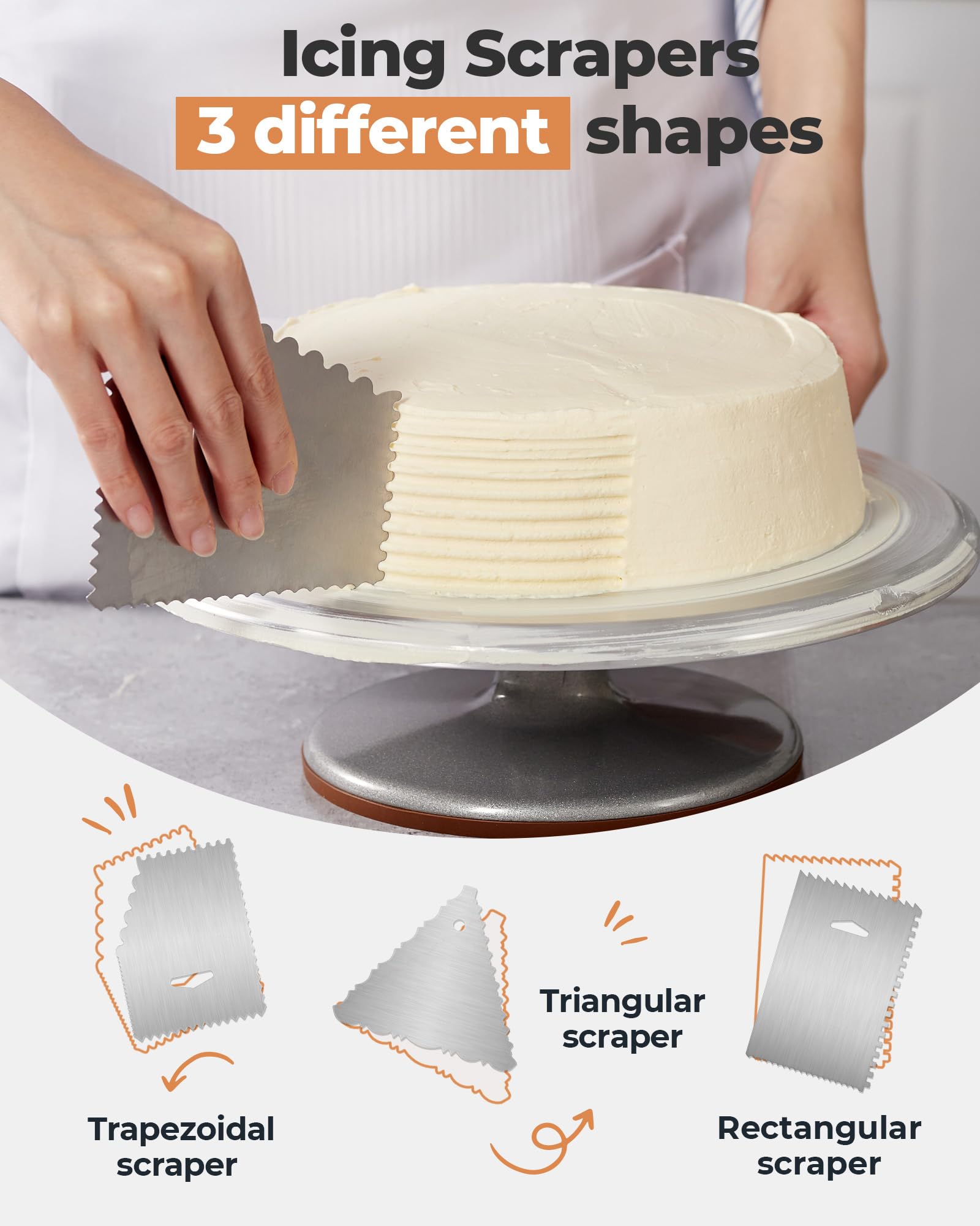 Kootek cake server for clean cutting and serving slices without damage