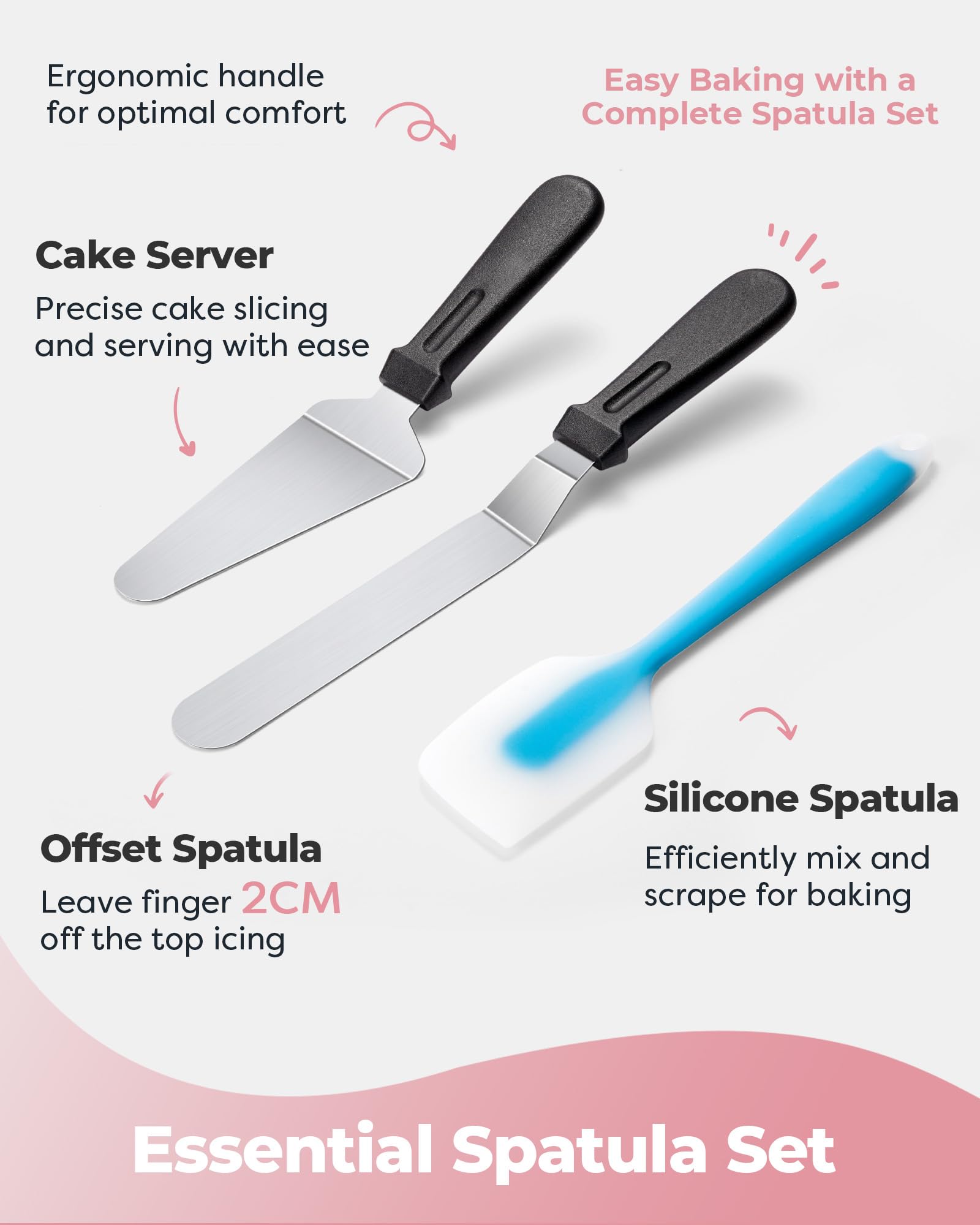 Kootek cake server and cutter for cleanly slicing and serving pastries