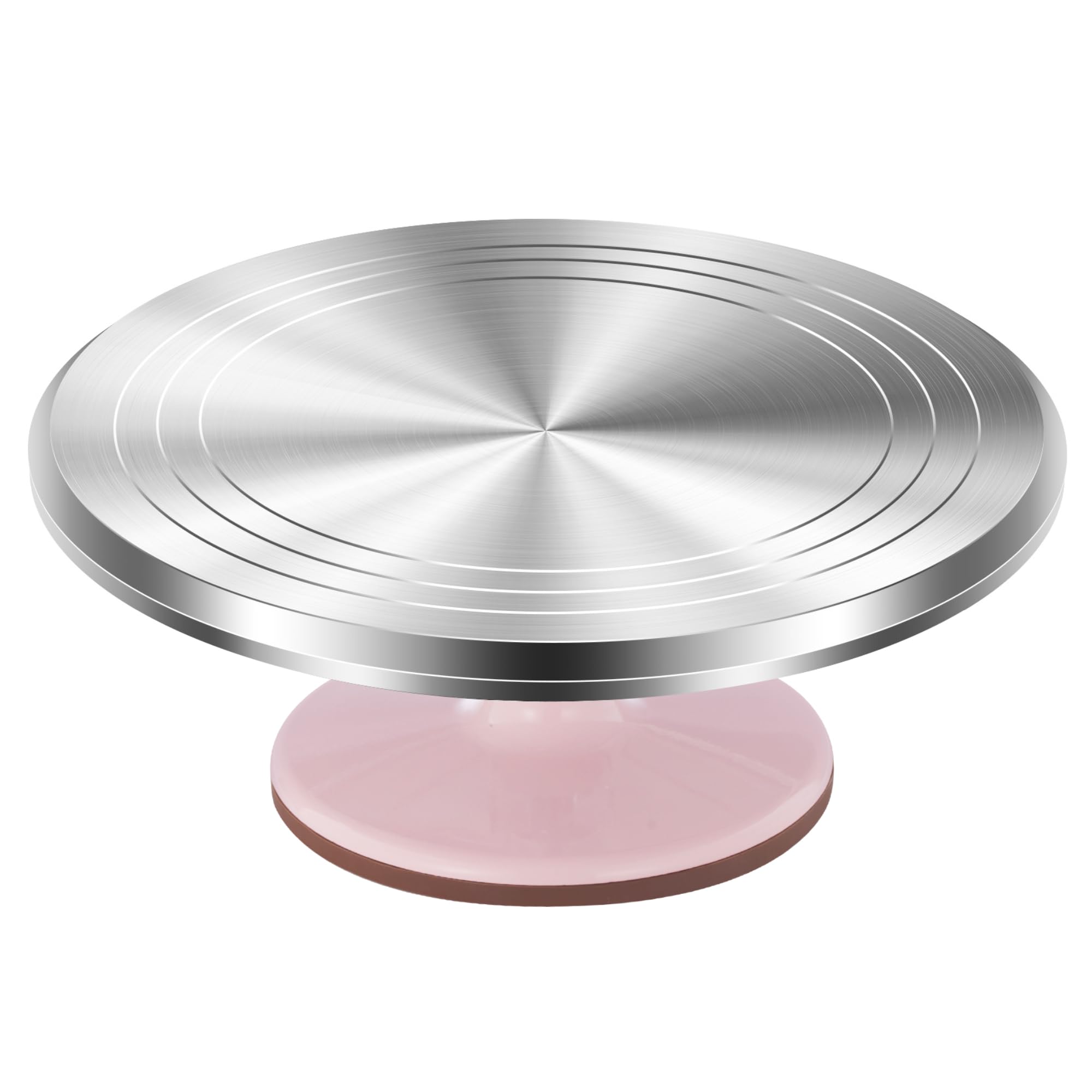 Kootek 12-inch cake stand with smooth 360° rotation for precise decorating.