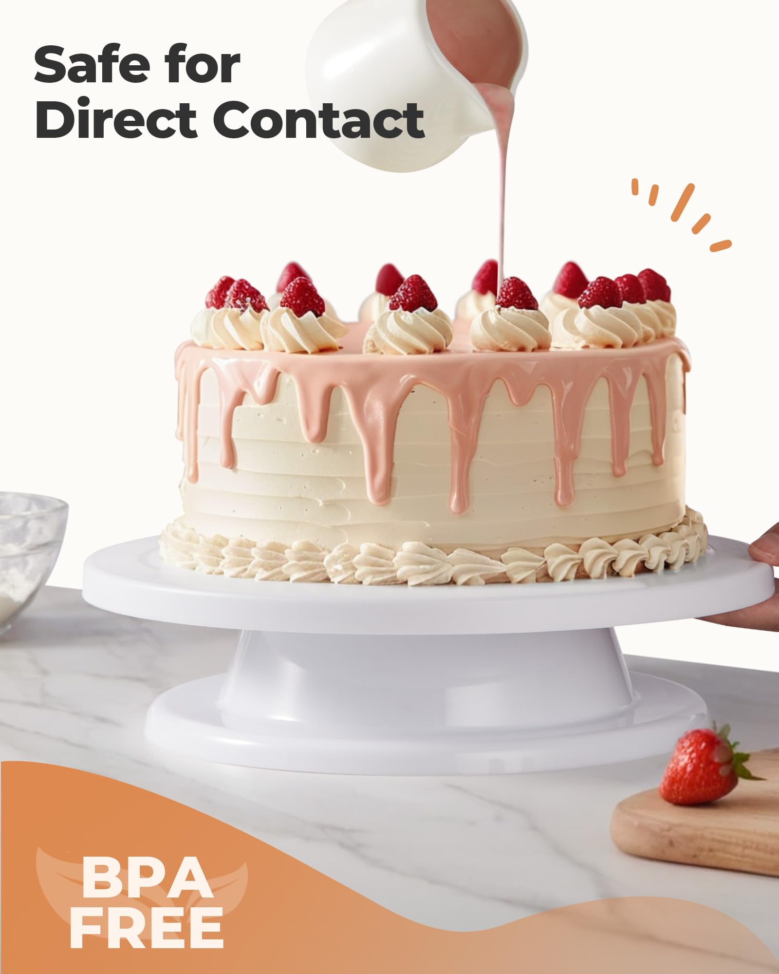 Kootek cake stand display-ready design adds elegance to parties.