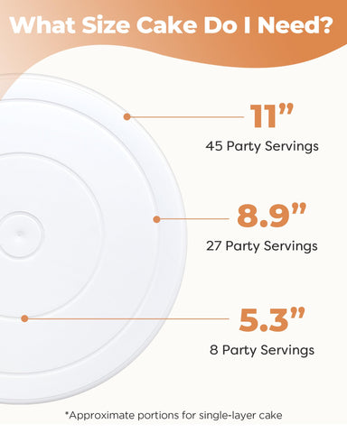 Kootek cake stand with non-slip surface keeps cakes securely in place.
