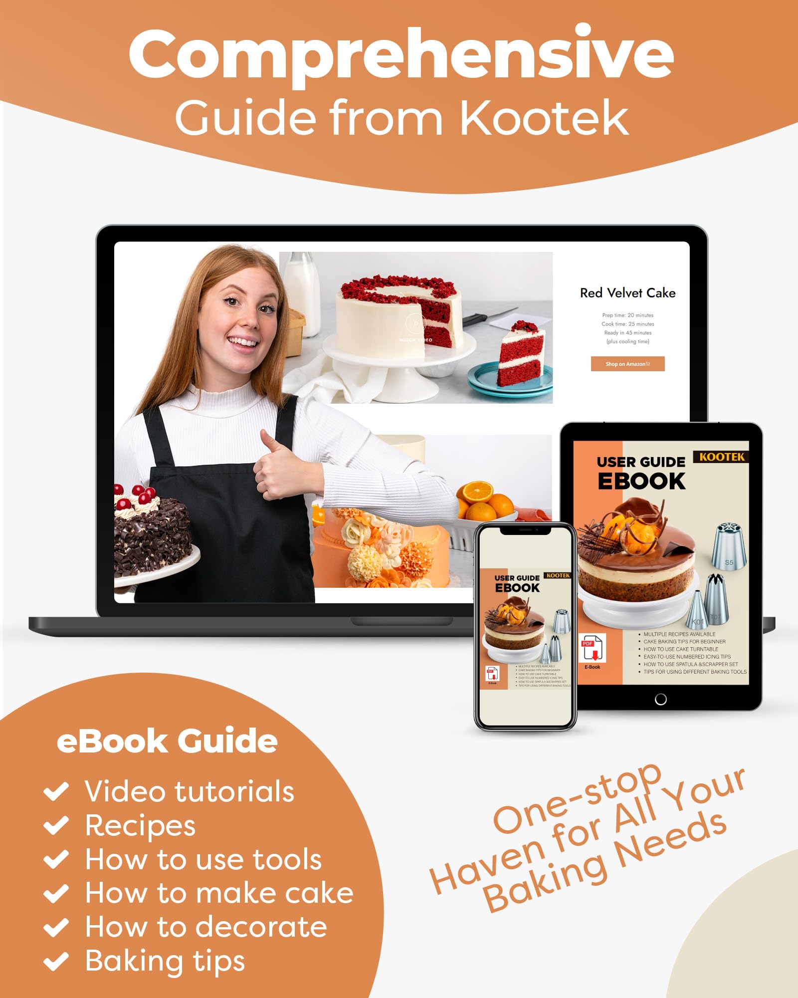Kootek e-book guide for using baking accessories effectively
