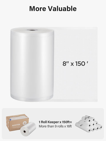 Kootek heavy-duty embossed surface protects against punctures and freezer burn