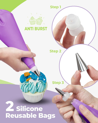 Kootek flower nail helps create delicate sugar flowers and piped accents