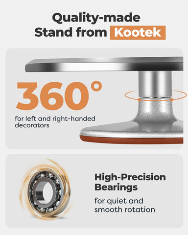 Kootek numbered piping tips kit for precise borders and designs.