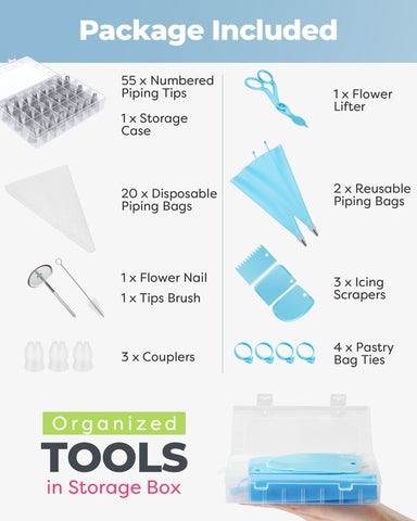 Kootek piping tip couplers simplify tip changes during decorating.