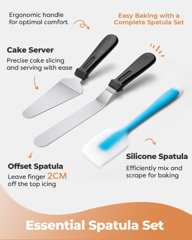 Kootek silicone icing spatula ideal for smoothing icing and mixing