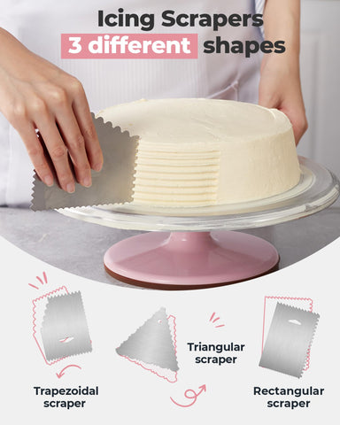 Kootek silicone icing spatula for blending icing to a smooth finish
