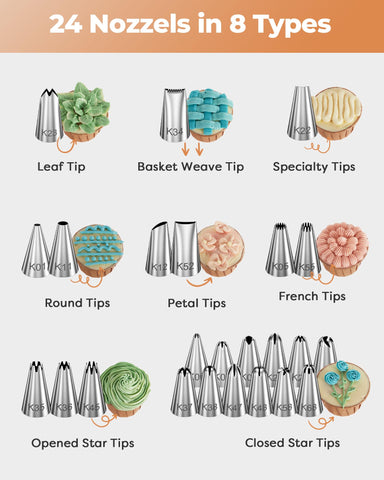 Kootek stainless steel cake scrapers for durable frosting textures