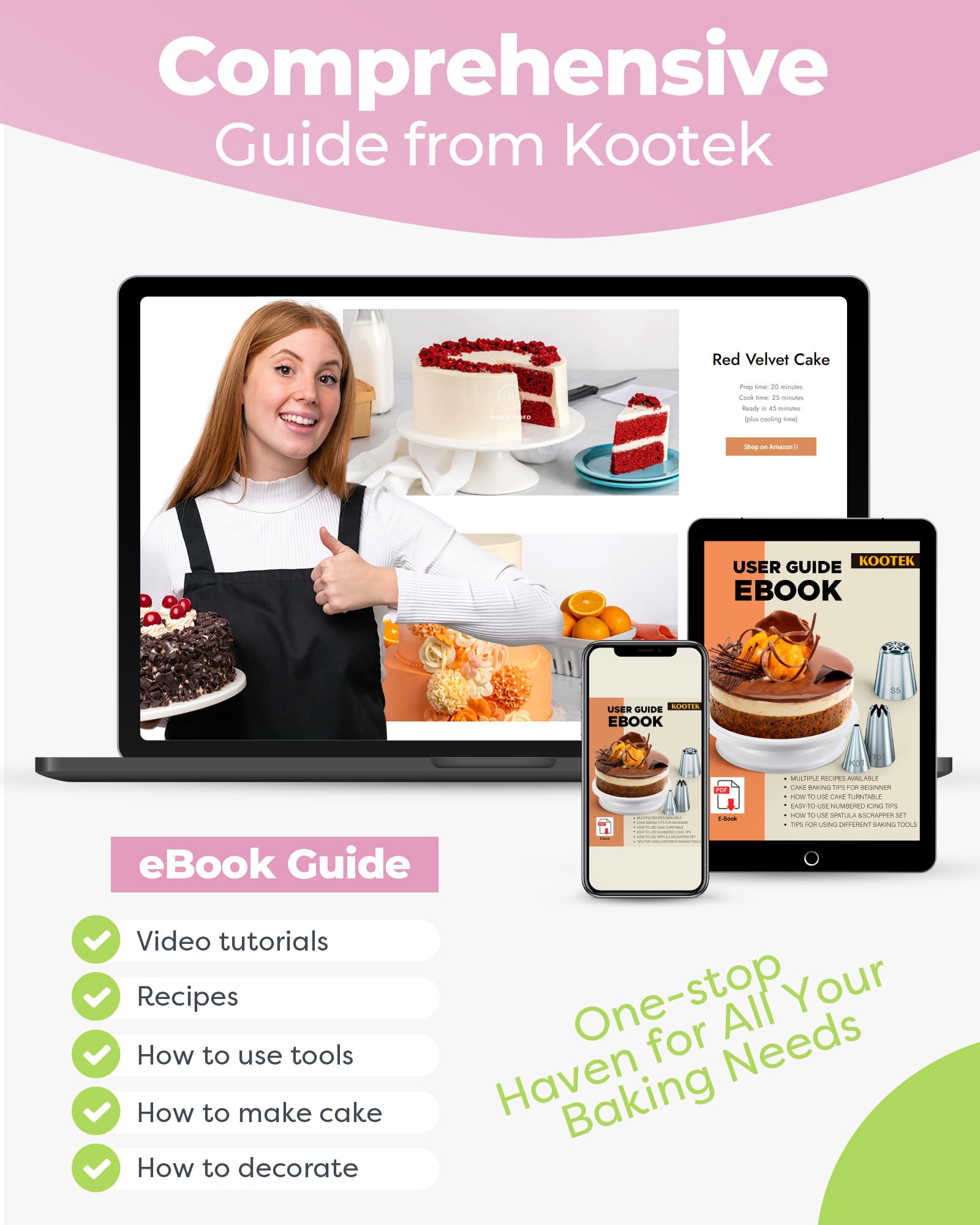 Kootek storage box keeps all decorating tools organized and within reach