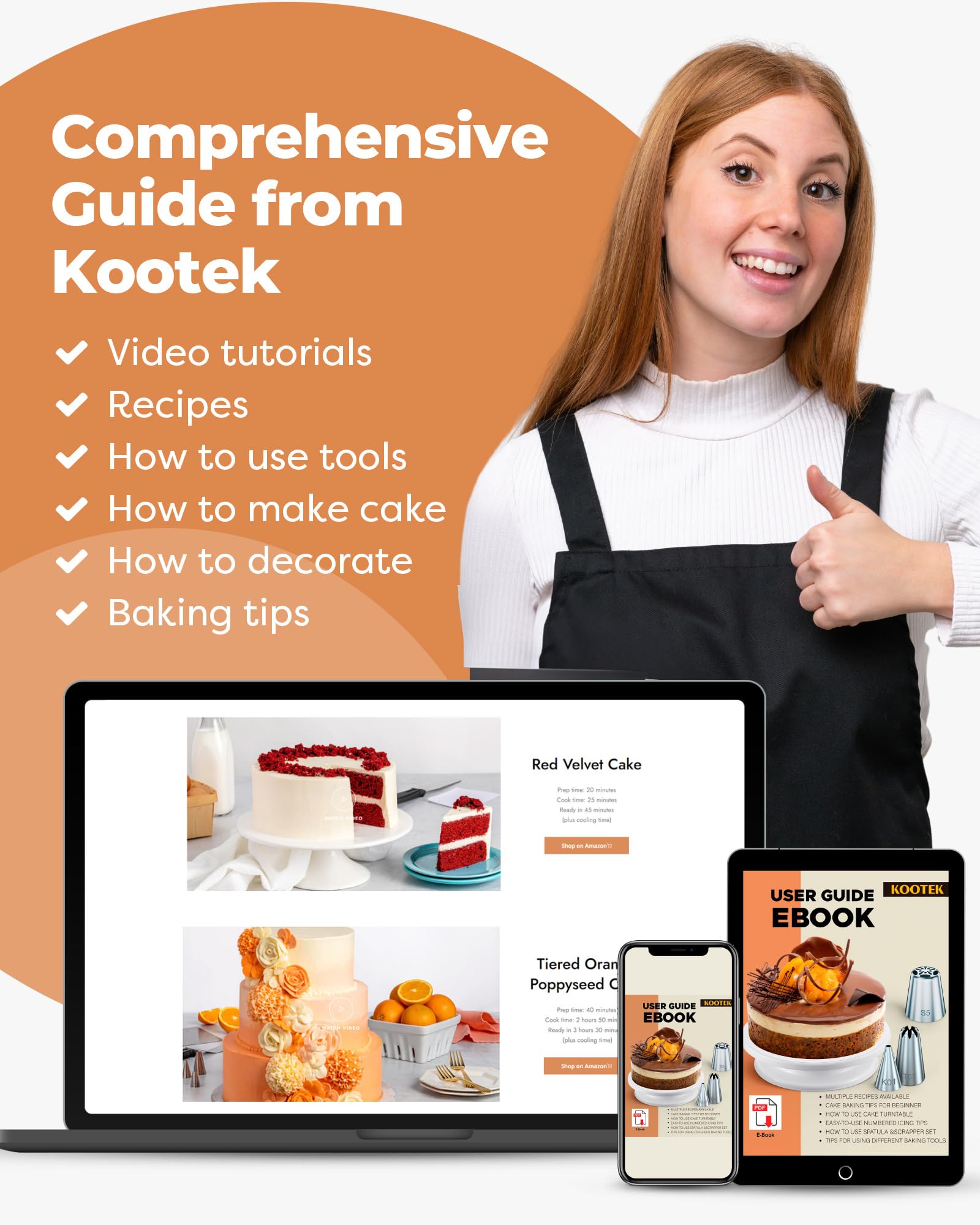 Kootek storage box keeps decorating tools organized.