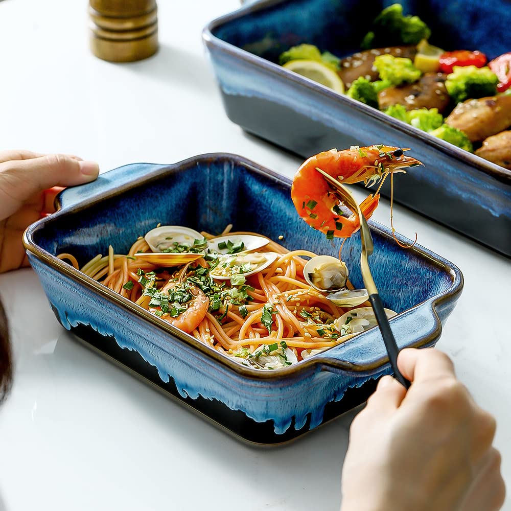 KOOV bakeware set lasagna pan in use for family meals and leftovers