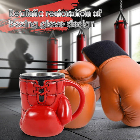 KoovDem Boxing Glove Mug featuring an ergonomic handle for a secure grip.