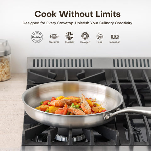Kordichef detachable composite-handle design simplifies storage and cleaning after cooking.