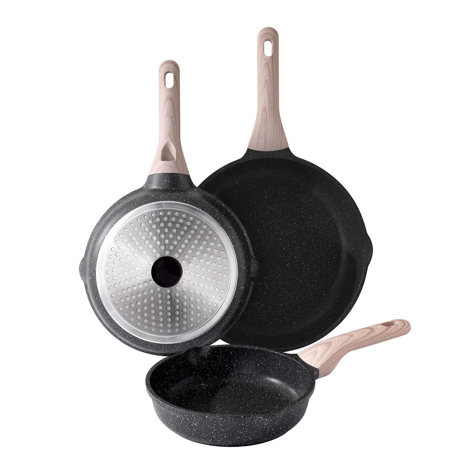 Kordisen 8-inch pan close-up of nonstick surface for easy food release